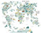 COVPAW Wandtattoo Kinderzimmer Weltkarte Wandaufkleber World Map Wandsticker Wanddeko für Jungezimmer Mädchenzimmer Babyzimmer Kindergarten (Worldmap1)