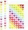 1512 Stück Bunte Herz-Aufkleber, Klein Selbstklebende Aufkleber Kinder Belohnungssticker für Scrapbooking, Umschläge, Dekoration, Valentinstag, Geschenkverpackungen, DIY-Kunsthandwerk (18 Blatt)