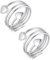 Zeayebsr 1 Paar Kupfer Magnetringe für Frauen Männer für Arthritis Schmerzlinderung Therapie Ringe Magnet Heilung 100% Solid Pure Copper Einstellbare Größe (Silber Liebe)
