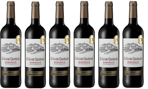 6x 0,75l - 2023er - Le Grand Chapelain - Bordeaux A.O.P. - Frankreich - Rotwein trocken