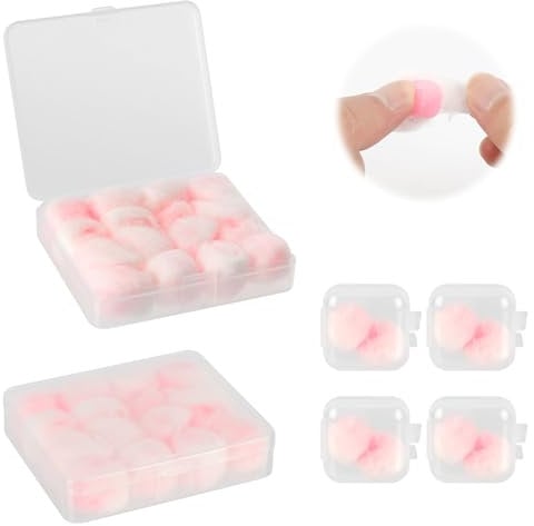 20 Paare Wachs Ohrstöpsel, Gehörschutz zum Schlafen, Ohrstöpsel aus formbarem, anschmiegsamen Wachs, Ohr-Stöpsel zum Schutz vor Lärm, Nässe und Wind