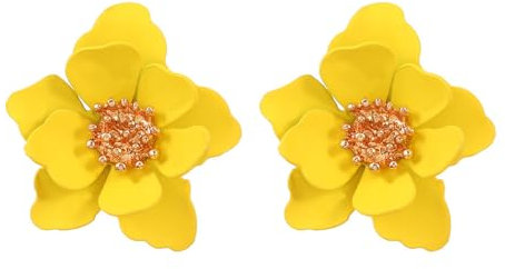 TTPSRY Pendientes Flor Escarchados Sencillos Hipoalergénicos Regalo