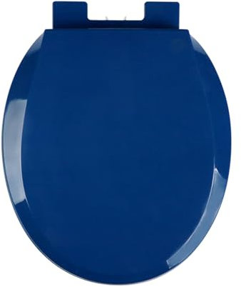 LXWKAI Slow Close Toilet Seat Round-Front, Round Toilet Seat Soft Close Thicken Toilet Seat, Colored,Red (Dark Blue)