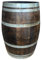 Fassl Baron Holzfass Stehtisch aus gebrauchtem Weinfass -Geölt - Fassbar oder Gartentisch. D/H=70/95cm- Dekofass 225 Liter aus Eiche Holzfässer Fasstisch