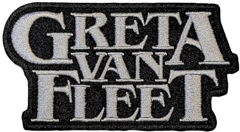 Greta Van Fleet Gewebtes Logo zum Aufbügeln, schwarz / grau, Einheitsgröße