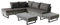QINGDONGDZA Poly-Rattan-Garnitur, Gartengarnitur Sitzgruppe Sofa Lounge,Gartenlounge für 4-5 Personen, Lounge mit Ecksofa, Tisch & Auflagen, Abnehmbarer und waschbarer Stoffbezug,Grau
