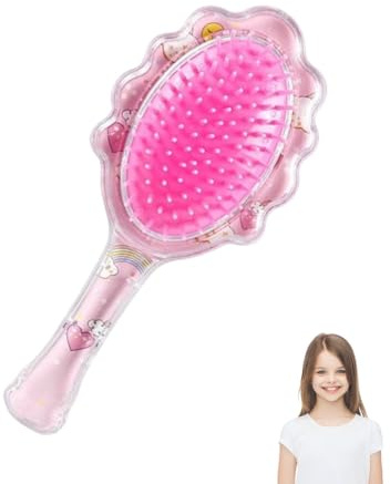 TPZORJX haarbürste kinder,1 pcstangle teezer, Haarbürste für kleine Mädchen und Kinder 3–10 Jahre, gleitet leicht durch Knoten und zieht nicht, Einhorn-Glitzer-Borsten-Bürste (Rosa Einhorn)
