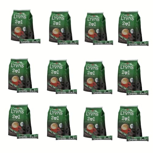 Lyons Instant Coffee 2 in 1 Assorted Size +FabFinds Mystery Mug (12, One Size)