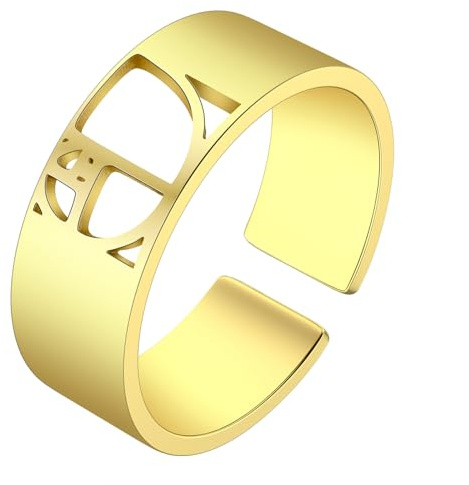 IOETSEUT Damen Schmuck Ring Fibonacci Goldener Schnitt Ring II Schmuck Geburtstagsfeier Geschenke für Männer und Frauen