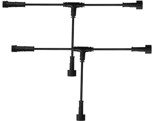 2 Pin T-Verlängerungskabel Wasserdichtes Verlängerungskabel, 2 Wege Splitter Kabel für Außen Weihnachtsbeleuchtung, Lichterkette Verteiler, Eiszapfen Weihnachten Lichter, Vorhanglichter, Lichterketten