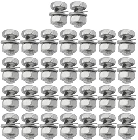 Cable Anchor Bolt 60pcs Cable Anchor Bolt Brake Cable Regulator Clamp with Nuts and Washers for Bicycle Bikes,Bicycle Brake Line Brake Cantilever Fixing Bike(13MM)