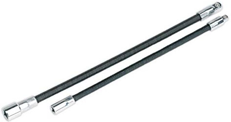 Sealey Ak7342 Flexible Extension Adaptor Set 2Pc 1/4Sq X 254Mm and 3/8Sq X 305Mm