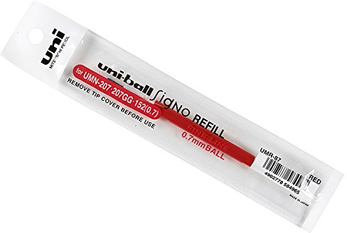 Uni-Ball Refill for Signo 207 Nachfüllminen für Stifte, Rot, 12 Stück