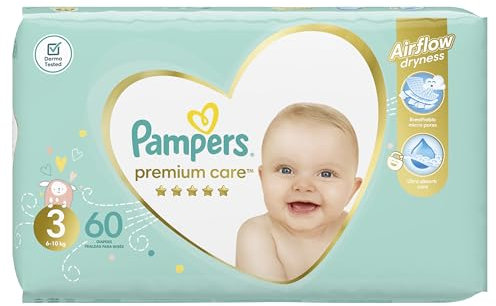 Pampers 274780 NEU 60 Windeln Pampers Premium Care Gr.3, 6-10 KG-Einweg-Windeln