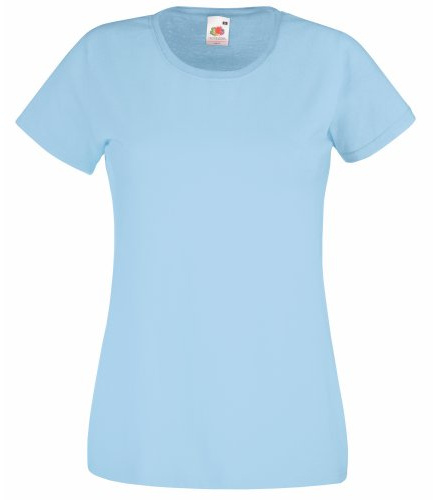 Fruit of the Loom Ladies/Womens Lady-Fit Valueweight Short Sleeve T-Shirt (S) (Sky Blue)