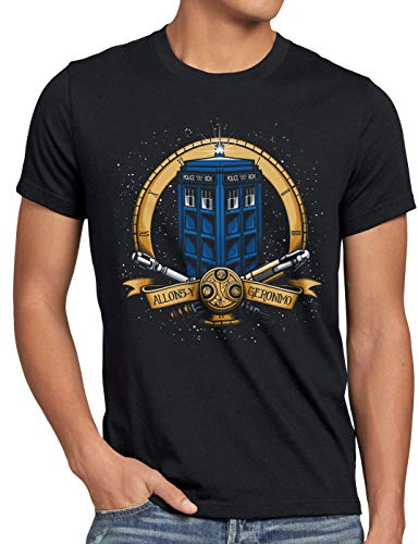 style3 Geronimo T-Shirt Herren zeitreise Serie Polizei notrufzelle, Größe:XL