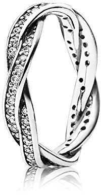 PANDORA Damen Geflochtener Pavé-Ring 190892CZ-48
