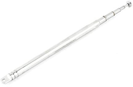 sourcingmap Universal Telescoping Antenna, Replacement 36cm 6 Sections Telescopic Antenna Aerial for Radio TV, Stainless Steel Radio Rod Stretch Antenna for Home Stereo