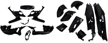 Verkleidung 12 Teilig DMP für Gilera Runner, Schwarz Metallic