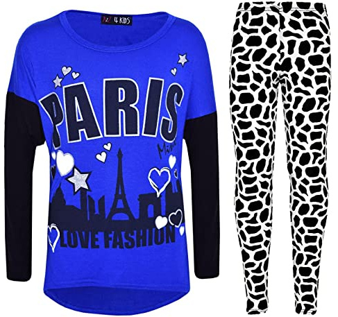 A2Z 4 Kids Girls Paris Top Legging Set - Paris Set Royal 13