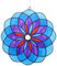 ART-CRAFT Fenster Hängedeko Sonnenfänger – Handgemachter Suncatcher für magische Lichtspiele – Fensterdeko und Gartendekon – Handbemalte Fensterdekoration - Motiv Mandala blau