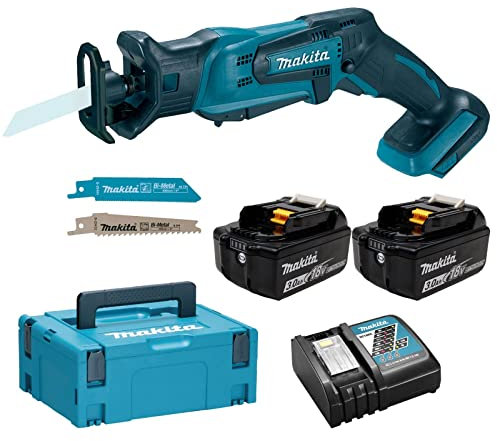 Makita DJR183RFJ Akku-Reciprosäge 18V / 2x 3,0 Ah Akku + Ladegerät im Makpac