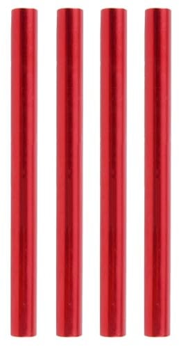 TRIWONDER Zeltstange Repair Splint Repair Kit Ersatzreparaturrohr für Durchmesser 8.6-9.5mm (Rot - 4 Stück)