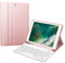 FINTIE Tastatur Hülle für iPad 9.7 2018 (6. Generation), Soft TPU Rückseite Gehäuse Keyboard Case mit eingebautem Pencil Halter, magnetisch Abnehmbarer QWERTZ Bluetooth Tastatur, Roségold