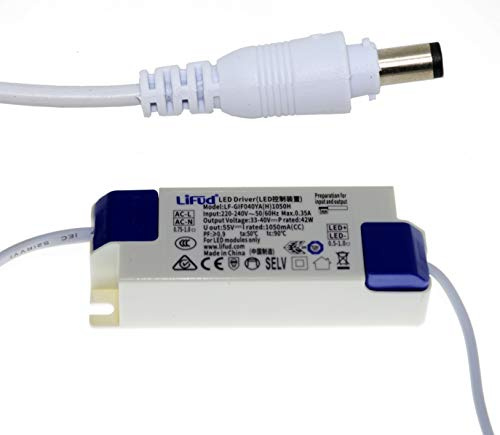 LiFud LED-Glühbirne, kein Flackern, 40 W, 220-240 V/DC 33-40 V / 950 mA ~ 50/60 Hz, Stecker