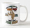 Taza con una de aquí. no importa una de perezoso, jurar,