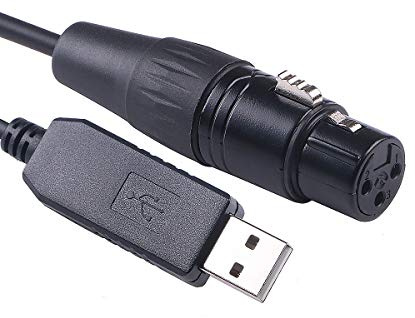 USB zu DMX Controller Kabel FT232RL RS485 Schnittstelle Dongle Bühnenbeleuchtung Kabel Unterstützung für Styler Software (4,8 m)
