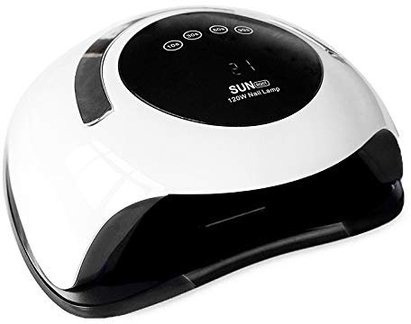120W nail dryer UV lamp for gel nails with 10/30/60/99s timer, automatic sensor, LCD display, nail tools for nails and toenails