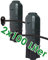 2X Ondis24 Regentonne schwarz Wassertonne Doppelpack Gießwasserbehälter Regenbehälter, für Balkone und Terrasse, 2X 100 Liter