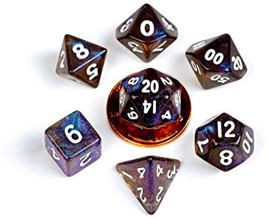 Fanroll - 10mm Mini Polyhedral Dice Set - Stardust Galaxy