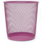 CABLEPELADO Papelera Malla Metalica, Cesto basura redondo metálico, Papelera Reciclaje, Cubo de Basura, Papelera Escritorio, Papelera Baño, 27 cm alto x 23.5 cm diámetro, 12 Litros (Rosa)