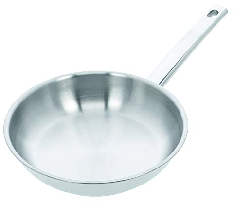 demeyere Classico 3 Hochwertige Bratpfanne fuer Induktion und alle anderen Herdarten, Induktionspfanne aus Edelstahl mit Aluminiumkern, 10 Jahre Qualitaets-Garantie, 32 cm gross