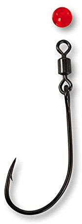 Spezialwirbel-Haken für Durchlaufblinker | Japan-Haken | mit Glasperle | Größe 6