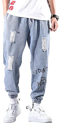 ShFhhwrl Jeans Mens Jeans Streetwear Hip Hop Cargohose Herren Jeans Cargohose Elastische Harunhose Joggerhose Im Herbst Und Frühling Herren