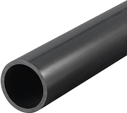 sourcing map PVC Rohr Durchmesser 27mm Rund Kunststoffrohr Schwarz | Länge 0.5m, für Garten Aquarium Wasserleitung Kabelkanal lüftungsrohr