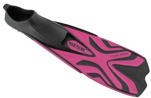 SEAC Unisex-Adult Azzurra Schnorchelflossen für Erwachsene und Kinder, geschlossenes Fußteil aus weichem Gummi, rosa, 36/37