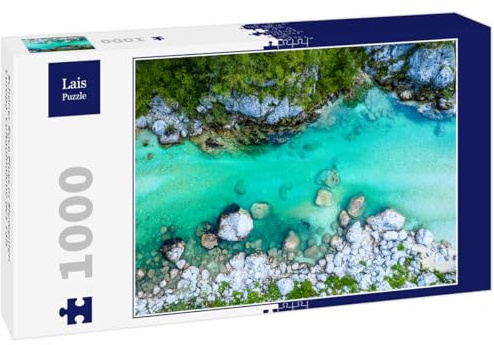 Lais Puzzle Schöner Soca Fluss in Slowenien Europa. Luftaufnahme des Tals 1000 Teile