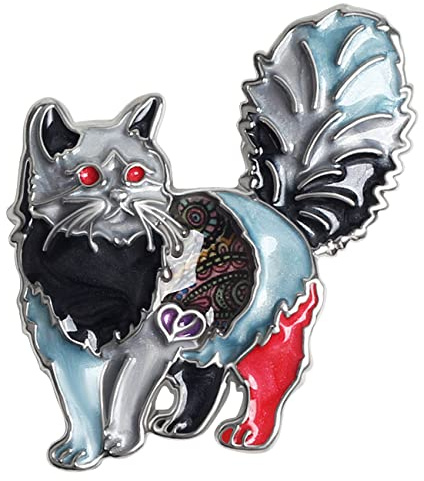 WEVENI Alliage éLéGant Chat Broche Émail Pin Chaton Épingles éCharpe Costume Accessoires pour les Femme Dame Fille Cadeau de FêTe