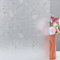 FEOMOS Blumen Gefrostete Fensterfolie Dekor Fensterfolie Statische Milchglasfolie für Fenster Selbstklebend 44cm x 300cm