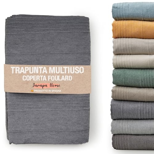 Jarapa Home Tagesdecke Baumwolle Wohndecke – Sofadecke Sofaüberwurf Bettüberwurf Überwurfdecke für Sofa & Bett – Mehrzweckdecke Couch Überwurf Plaid – Dünne Gesteppte Decke