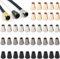 Corde Verrouiller, Corde Stopper, Embout Cordon, 40PCS Bouchon de Cordon en Metal Bouchons Métal Arret Cordon Serre Cordon Serrures de Cordon Verrous de Cordon Stop Cordon Mercerie