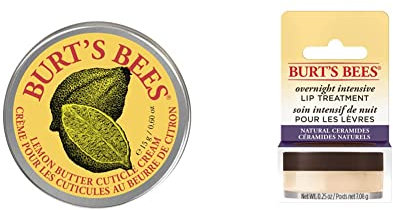 Crema Cutículas - Aceite de Limón + Tratamiento labial intensivo nocturno 100% natural, cuidado labial superhidratante - 7,08 g