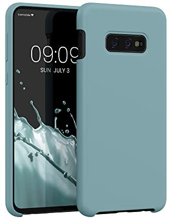 kwmobile Hülle kompatibel mit Samsung Galaxy S10e Hülle - Silikon Handy Case - Handyhülle weiche Oberfläche - kabelloses Laden - Arctic Night