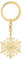 BAMAY Noël Porte-clés Flocon de Neige en Acier Inoxydable Argent Plaqué Or Porte-clés de Voiture pour Femme Fille Charms (Plaqué Or )