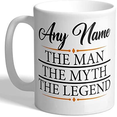 I Love Mugs - Personalised - Any Name - Man - Myth - Legend - Mug, Ceramic, 11fl.oz.