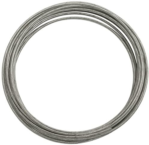 AERZETIX - C65786 - Cavo in acciaio zincato 5m Ø1.3mm 1.9mm rivestito in plastica - DIN 3053 - resistenza alla trazione: 70 N/mm² - traino gancio fune corda filo interno esterno
